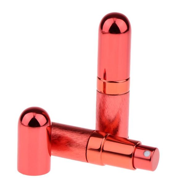 

6ml metal portable mini refillable perfume bottle for travel multicolored & leak-- 2 pack storage bottles jars