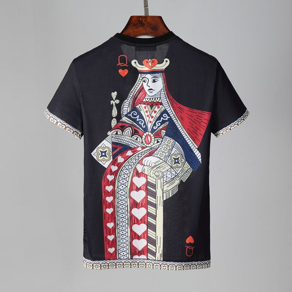 

19ss t shirt new european and american fashion personality big printing cotton t shirt youth casual short sleeve, White;black