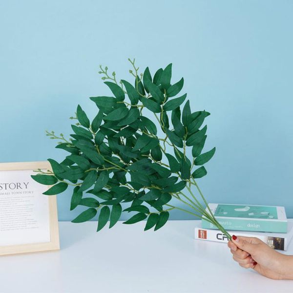 

artificial leaves bouquet fake willow jungle wedding backdrop decoration christmas faux foliage vine party home decor plant xmas decorative