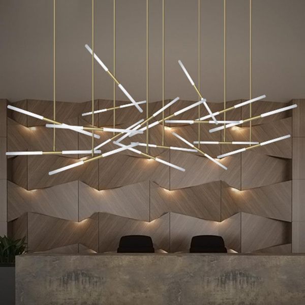

pendant lamps bar table lamp, front desk cashier decoration chandelier, nordic creative el engineering office soft strip light