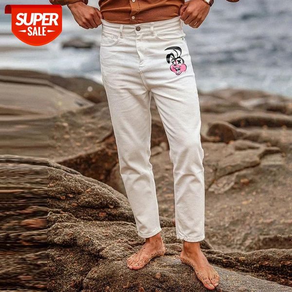 

autumn clothing pure color simple mid-waist loose casual trousers men's #np9t, Blue
