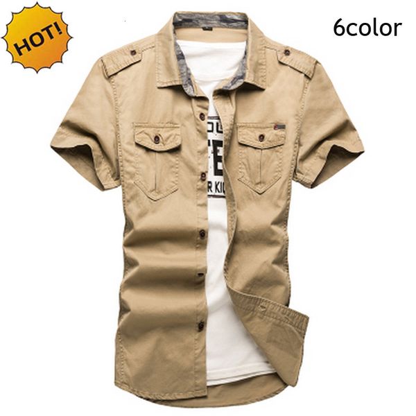 

men's casual shirts outdoors cargo cotton camisa masculina military uniform pocket erkek overalls fertilizer increase, White;black