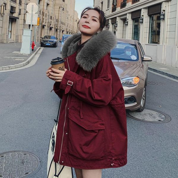 

women's down & parkas warm winter jacket women hooded coat puffer cotton-padded jackets for female short loose clothes 2021 hly223, Black