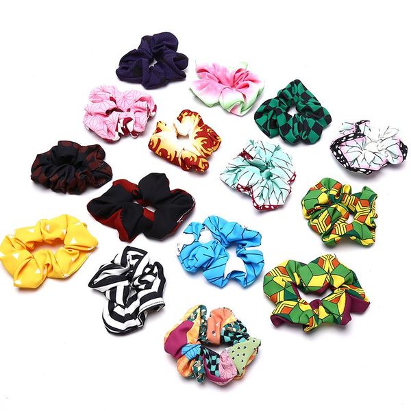 

other event & party supplies 2021 fashion demon slayer: kimetsu no yaiba scrunchie elastic handmade headbands hair band rope clip headdress
