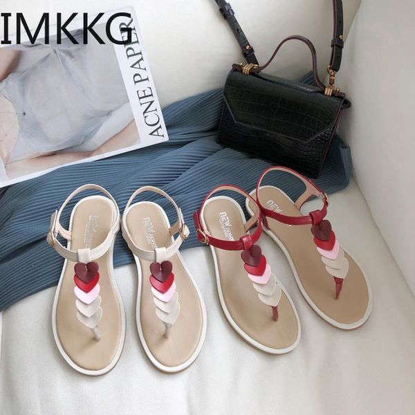 

est fashion beach sandals women shoes flip flops buckle sweet heart-shaped summer casual ladies female, Black