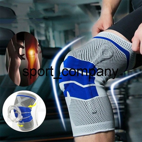 Primavera Knee Knee Knee Suporte Compressão Silicone Knoepad Strap Patella Medial Proteção Meniscus Sport Running Gym