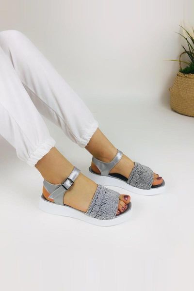 

sandals women's silver mesh, Black