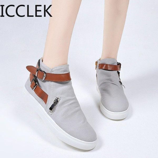 

boots women autumn flats ankle canvas booties casual plus size sneaker shoes zapatos de hombres personlizar1, Black