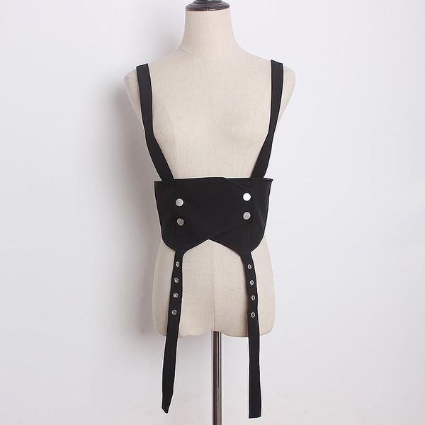 

belts women's runway fashion black fabric vest elastic cummerbunds female dress corsets waistband decoration wide belt tb634, Black;brown