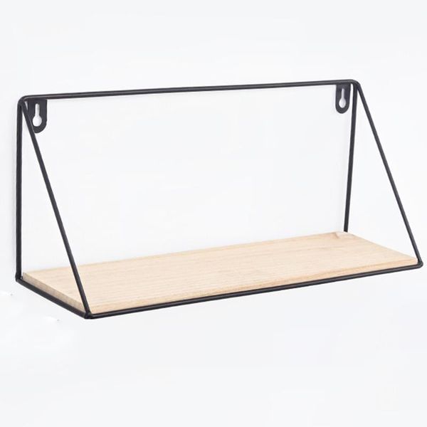 

shower storage shelf wall mount rack organizer iron+wood towels hanging hooks & rails