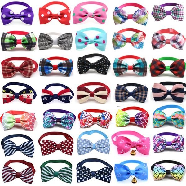

dog apparel wholesale 100pcs pet cat bowties collar bows puppy ties bow tie neckties samll -dog grooming supplies
