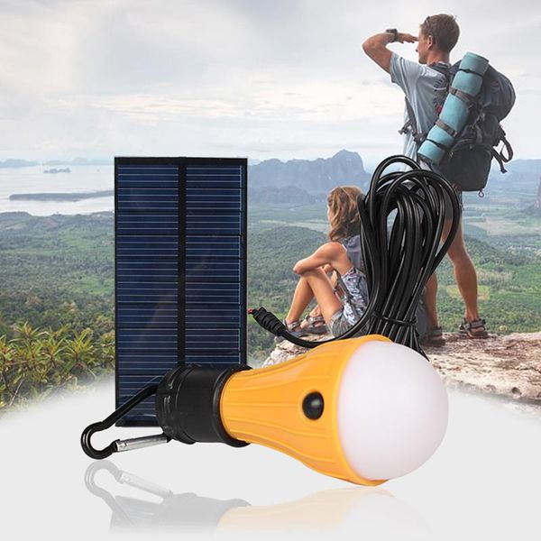 

solar lamps led outdoor camping lamp rechargeable emergency light bulb is energy efficient portable tent hanging