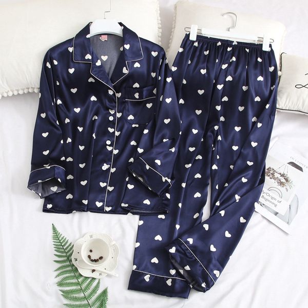 

women shirt trousers pajamas sets sleepwear lady home wear two piece nightgown suit robe bath gown sleepshirts, Black;red