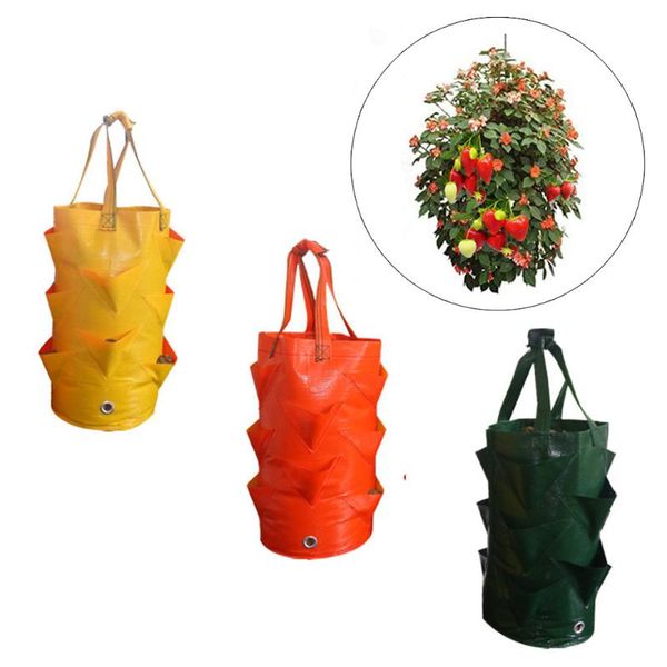 

planters & pots 1pcs 3 gallons strawberry planting bag gardening flower garden tool waterproof mildewproof