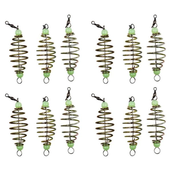 

fishing hooks 36pcs luminous bait basket lure cage carbon steel trap