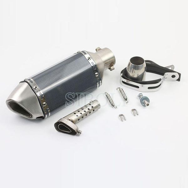 

motorcycle exhaust system 38-51mm universal modified muffle pipe gy6 scooter small hexagonal motorbike pipes ak035