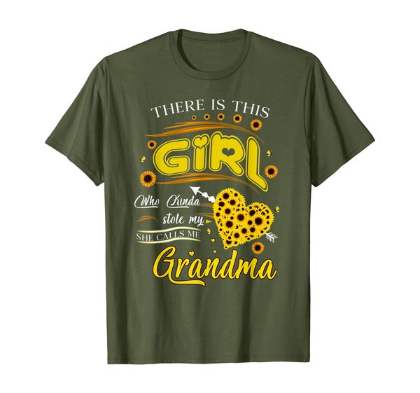 

this girl who kinda stole my heart she calls me grandma t-shirt, White;black