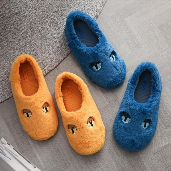 

autumn and winter imitation cashmere parent-child bag with warmth cotton slippers, rubber sole indoor home slippers, Black