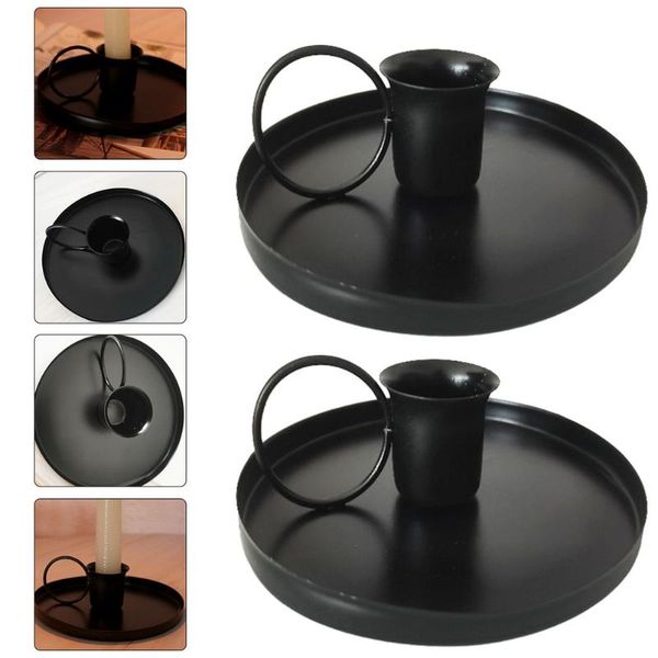 

candle holders 2pcs retro style stick iron tea cup candlesticks table decors