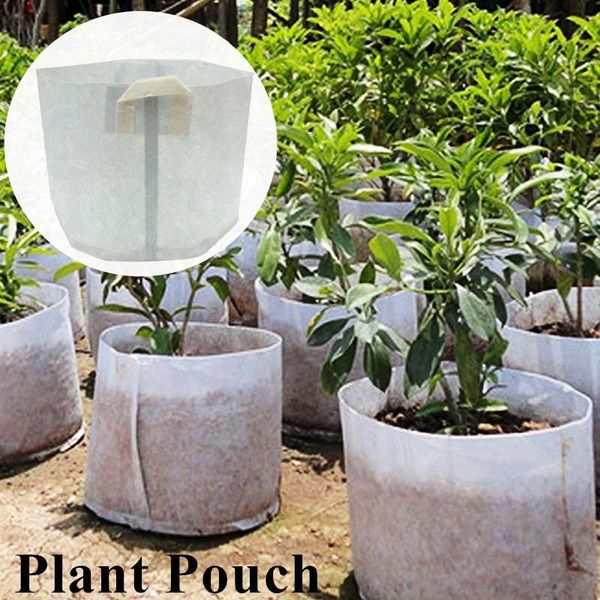 

planters & pots 25*25cm non-woven plant pouch tree flower seed environment protection handles ventilate breathable grow bag garden tool