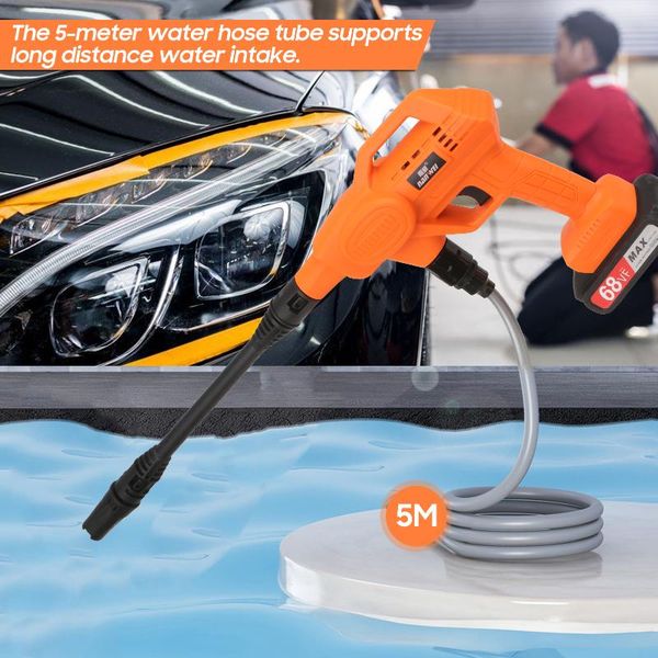 

water gun & snow foam lance 21v car washer vehicle cleaning machine high pressure wash tool washing automobile with batteries