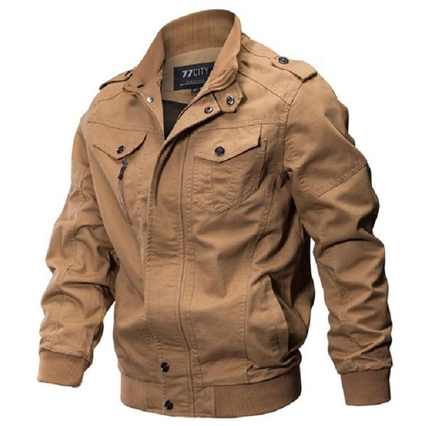 

men's jackets winter jacket men army solid cotton coats washed outerwear pilot jaqueta masculina 92k4, Black;brown