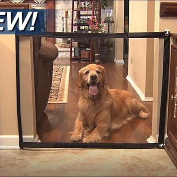 

kennels & pens dog gate portable folding breathable mesh fence indoor safe pet safety enclosure supplies drop