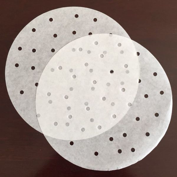 

100 stacks/bag 100 stacks/bag 7.5/9 centimeter air friteuse stoomboot liners premium perforated wood pulp papers non-stick stupid mand mat