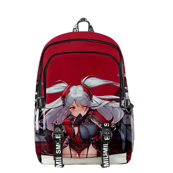 Backpack Game Azur Lane 3D Impressão Homens Homens Mulheres Oxford School Bag moda estilo adolescente menina viagens