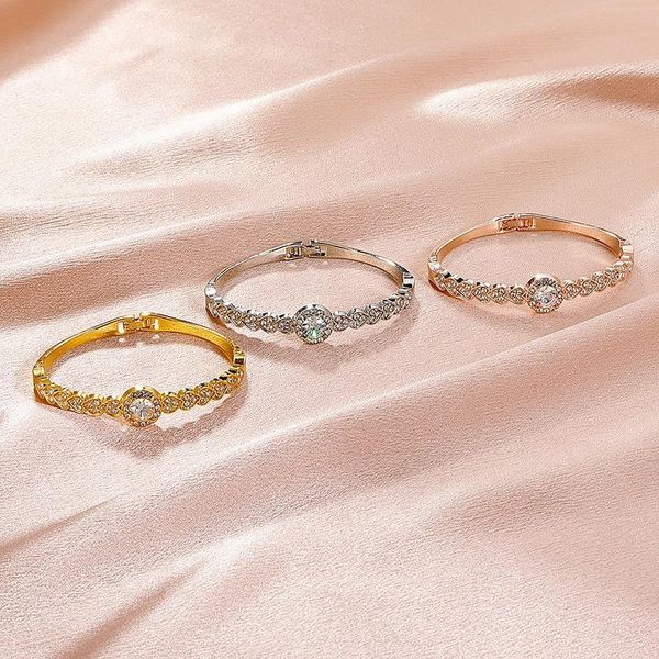 

bangle women bracelet rhinestone heart bracelets woman bangles ladies jewellery hand made couples fashion trendy silver color pulseras, Black