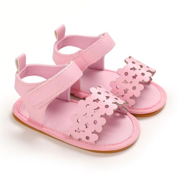 

cute baby sandals boys girls princess shoes summer children pu leather soft bottom hollow non-slip, Black;red