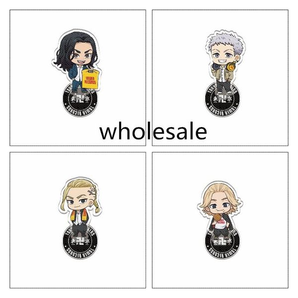 

keychains anime tokyo revengers cosplay acrylic stands manjiro ken takemichi hinata atsushi model plate fans gift collection props, Silver