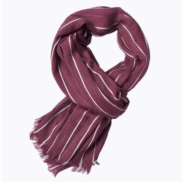 

scarves fashion brand men winter scarf cotton linen men's yarn-dyed striped for male accessories warm long bufanda shawl, Blue;gray