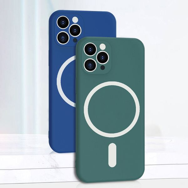 

magsafing liquid silicon case for iphone12 pro max case wireless charger magnet cover fundas iphone 11 pro max 12pro back coque