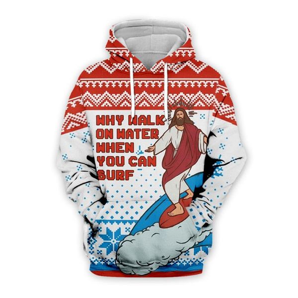 

men's hoodies & sweatshirts plstar cosmos 3dprint est jesus surfing history christmas harajuku streetwear unique casual hoodies/sweat, Black