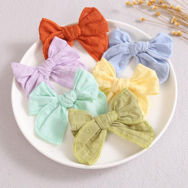 

hair accessories cute curled edge knotbow headband baby girls solid bow clips nylon headbands born elastic hairband, Slivery;white