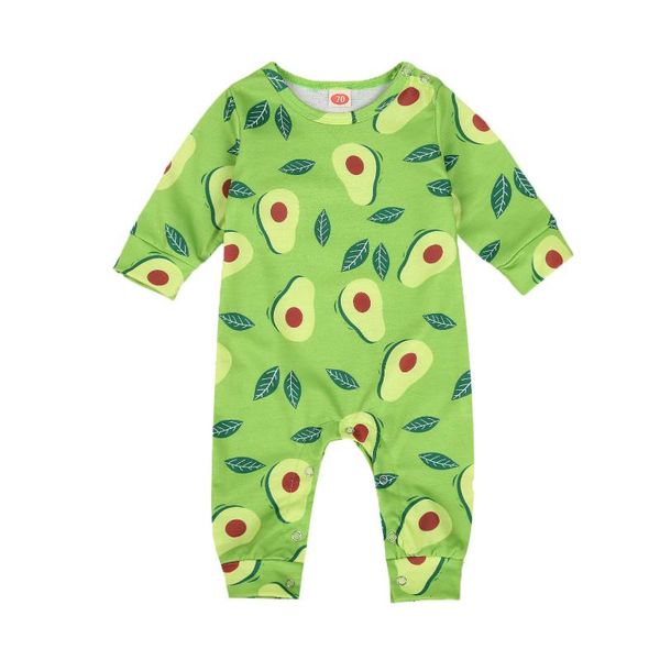 

spring autumn born baby boy girl rompers, cute fruit print long sleeve casual crew neck one-piece jumpsuit jumpsuits, Blue