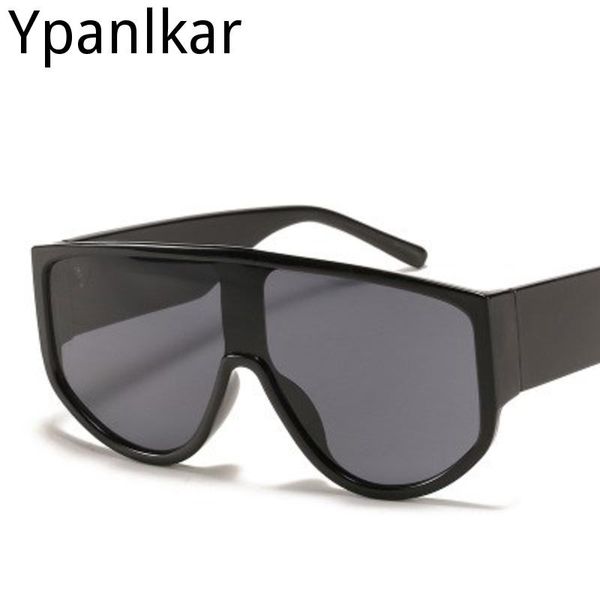 

oversized square one piece sunglasses women 2021 designer retro large frame sun glasses men wide legs shades uv400, White;black