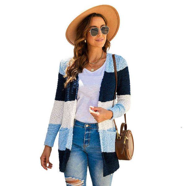 

shiying large sweater solid color pocket long loose cardigan women's, White;black