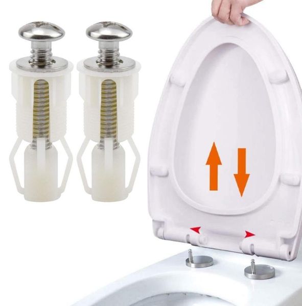 

toilet seat screws wc white blind cover fitting fixing metal washer covers