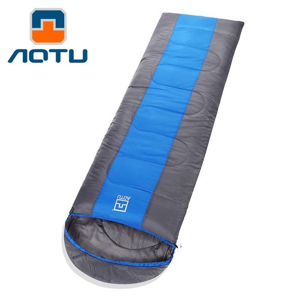 

sleeping bags aotu outdoor thickened bag can be spliced spring and autumn lunch super stretch camping equipment at6106
