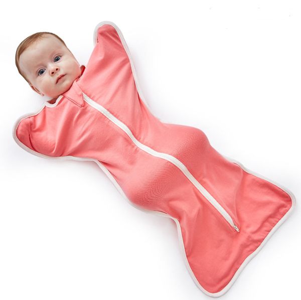 Die jüngste 68cm Baby Swaddle Wrapped Decke hat eine Vielzahl von Stilen, reines Baumwollmaterial, Schlafsack, Unterstützung für den Anpassen von jedem Stil