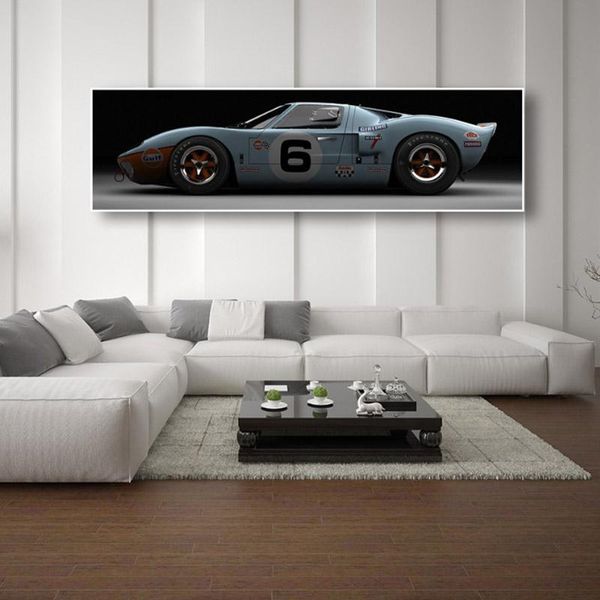 Outras decoração de casa HD Impressão impressão Vintage/Retro Rod Car Poster clássico de lona nostálgica Pinturas de parede para quarto