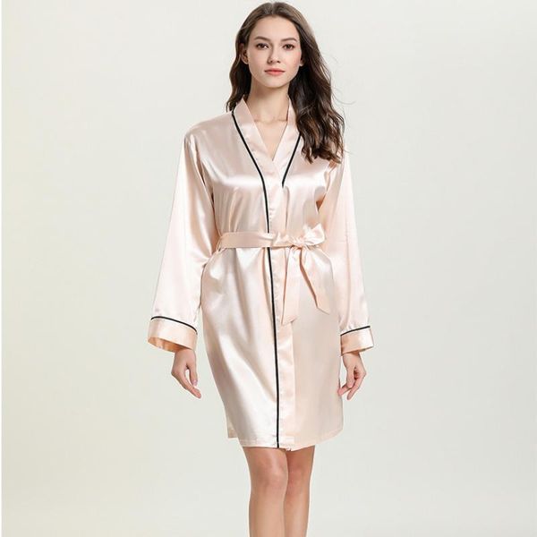 

towel home lady's nightgown lace silk chinese style v-neck bathrobe dress bath towels