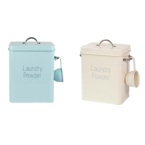 

beautiful powder laundry boxes storage with scoop buckets