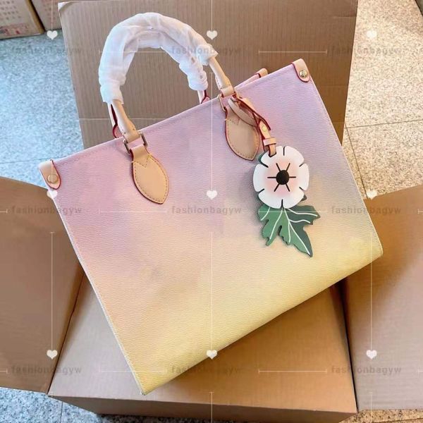 

summer limited fashion tote bag trend gradient onthe oversize one shoulder sloping span women holiday must have printed beach handbag pool s