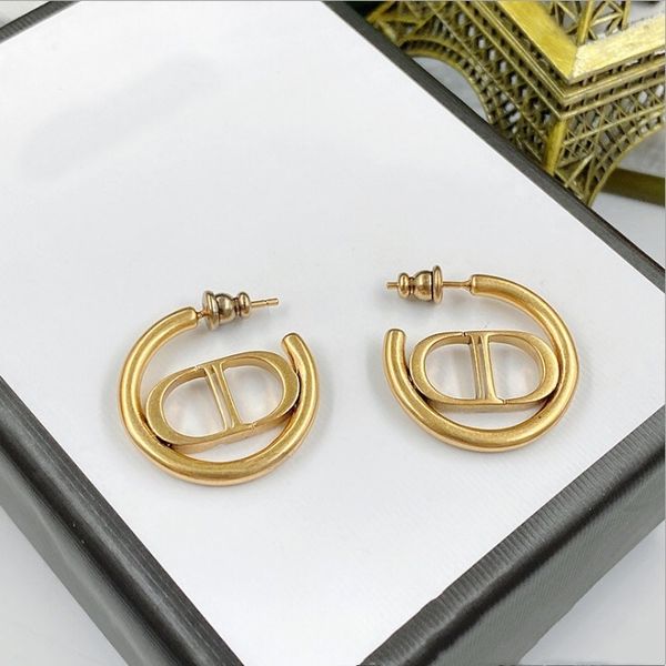 

aaa designer jewelry net red same earrings letter pigment circle earrings female fashion, Silver