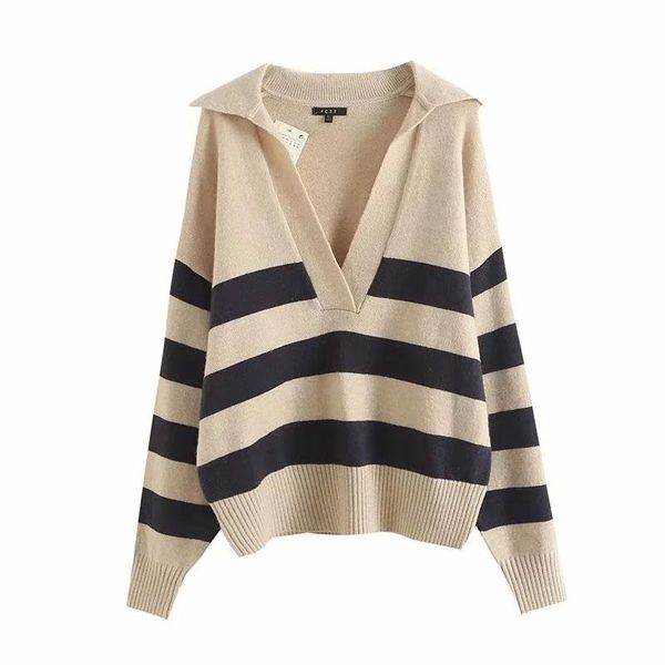 

women's sweaters autumn/winter knitted pullover striped print fashion sweater,, White;black