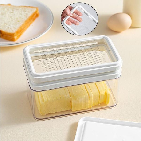 

storage bottles & jars butter cutting box stainless steel rectangular boxes for home kitchen baking shop fresh keeping cheese case preservat