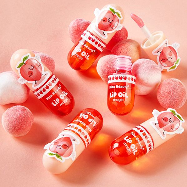 

peach moisturizing lips gloss peachs waterproof glossy long lasting not sticky natural korea lip tint daily makeup lip oil primer